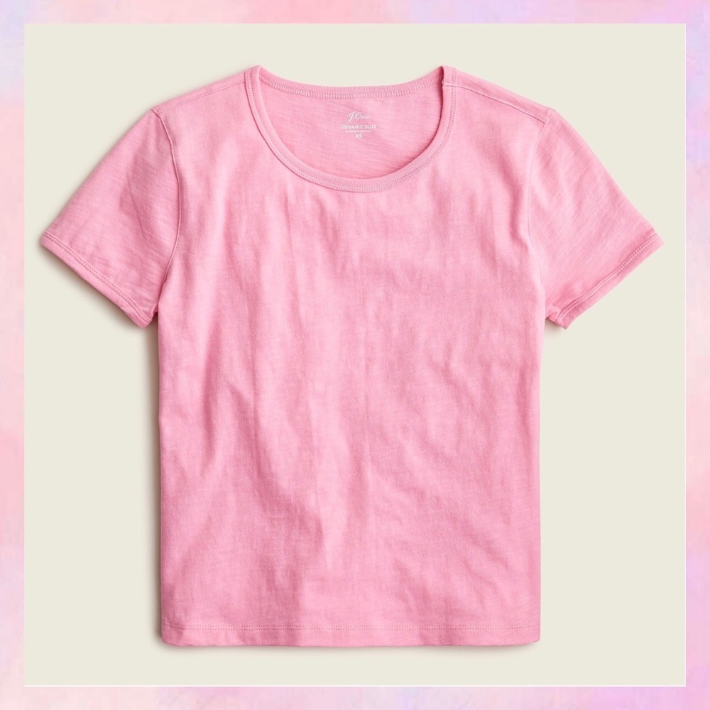 J.CREW '90s cropped organic slub cotton T-shirt